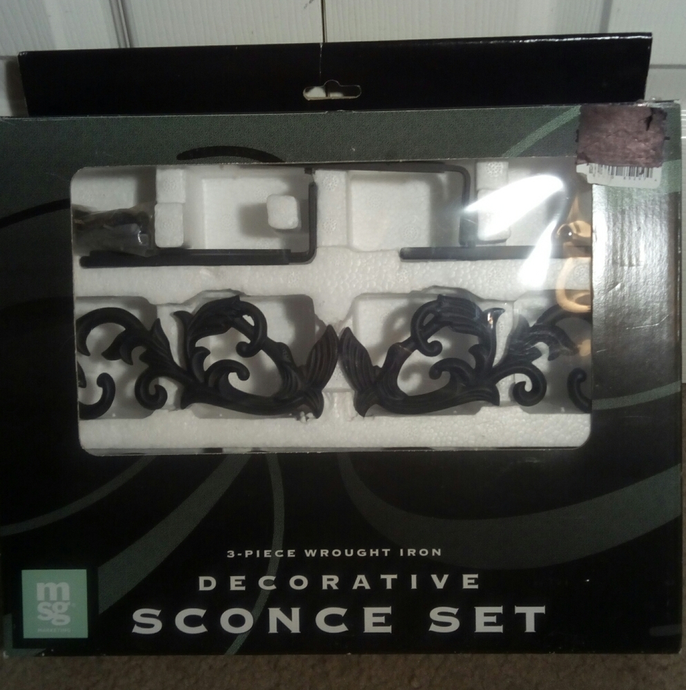 Decorative Sconce 3pc Wrought Iron/Windows/bedroom